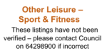 Other Leisure – Sport & Fitness